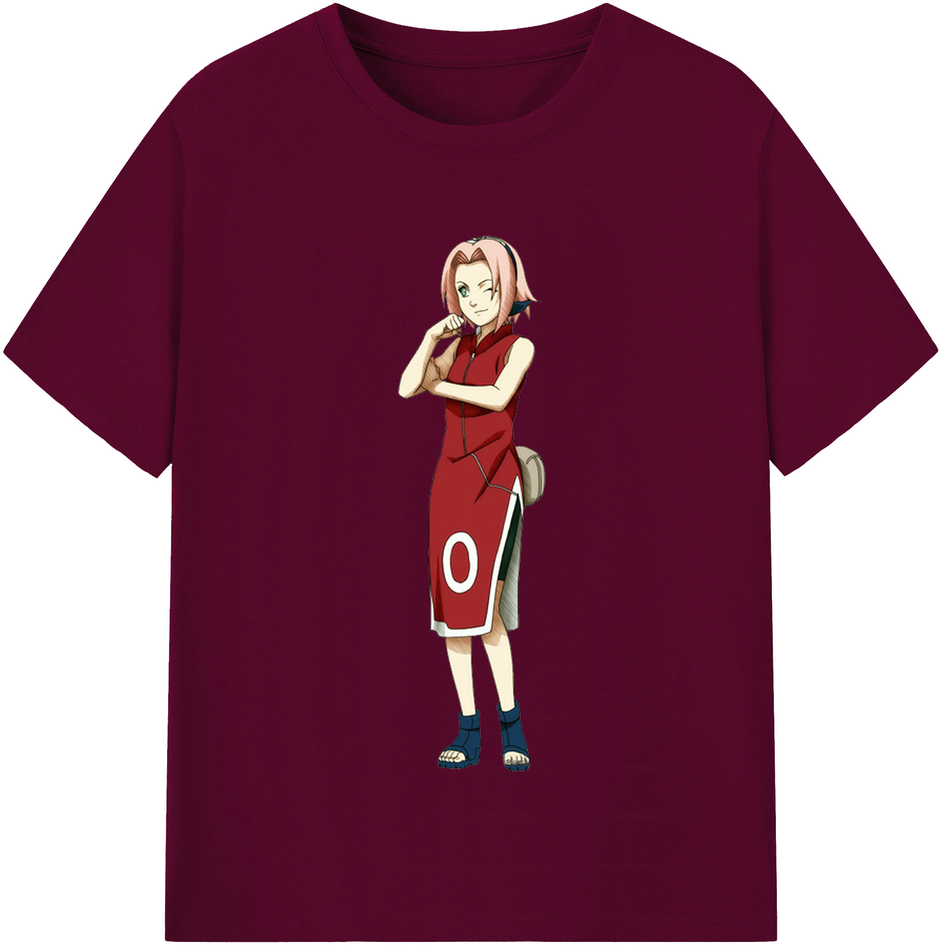 （画像用） NARUTO -ナルト- 春野サクラ Haruno Sakura レディースカジュアルプリントTシャツ（綿100％）